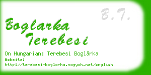 boglarka terebesi business card